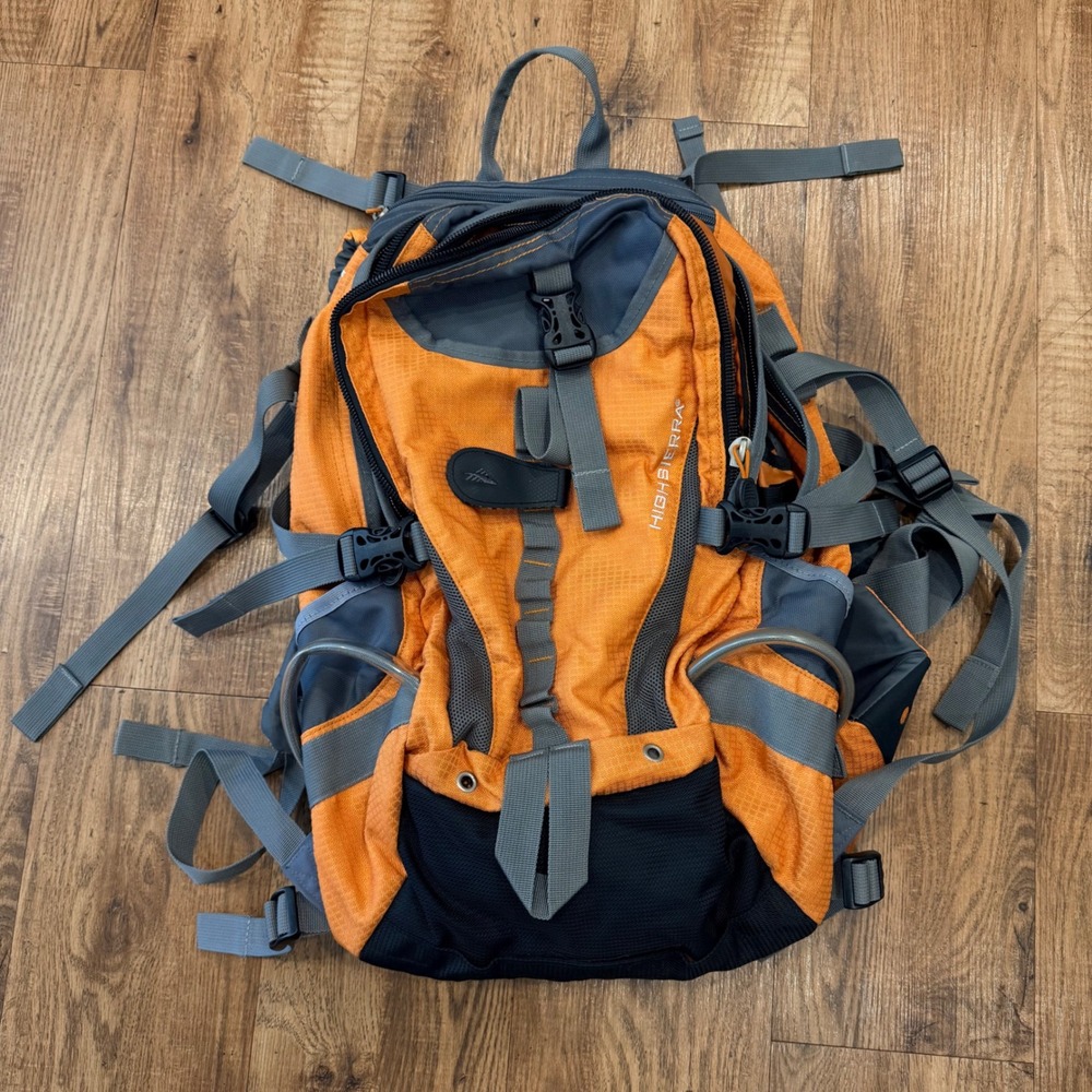 High Sierra Guide 3200 Orange Gray Internal Frame Hiking Backpack Ergo Fit